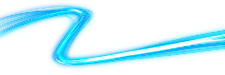 futuristic blue Neon lines with light effect