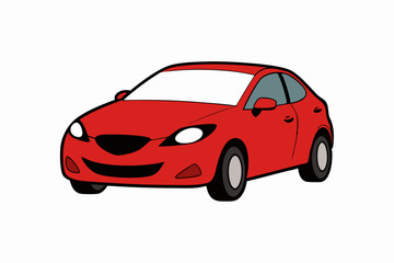 Mazda3 Car Vector Illustration with White Background Cartoons, Clipart, Line Art Design, Mazda3 car vector illustration with white background, perfect for cartoons and clipart