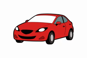 Fototapete Mazda3 Car Vector Illustration with White Background Cartoons, Clipart, Line Art Design, Mazda3 car vector illustration with white background, perfect for cartoons and clipart © raseldesigner93