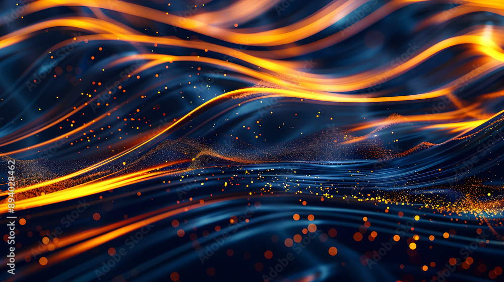 Aufkleber flowing streams of luminous energy vibrant abstract digital art showcasing dynamic interplay of ligh