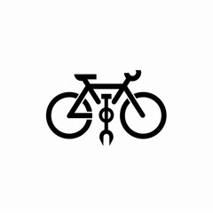 Fototapeta premium Minimalist Black and White Bicycle Illustration on White Background.