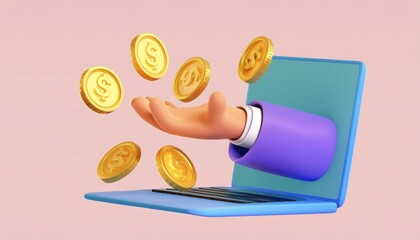 Contactless payment via NFC technology wireless pay by credit card or money wallet on smartphone, 3d rendering