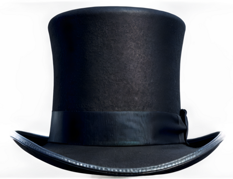 Luxurious black top hat with stunning decorative accents for a touch of elegance and sophistication