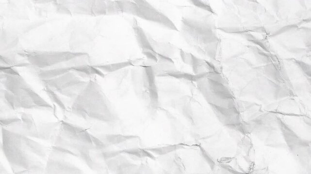 White paper crumpled animation background