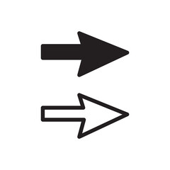 Arrow icon, vector flat linear illustration on white background..eps