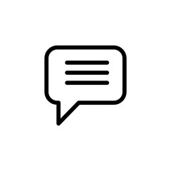 comment line icon.simple flat black linear illustration on white background..eps