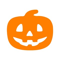 Jack O Lantern halloween pumpkin clip art design on plain white transparent isolated background for card, shirt, hoodie, sweatshirt, apparel, card, tag, mug, icon, poster or badge
