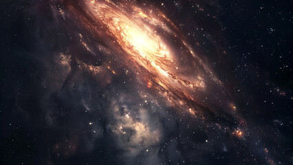 Obraz premium realistic high-resolution photo of dark galaxy, with detailed background