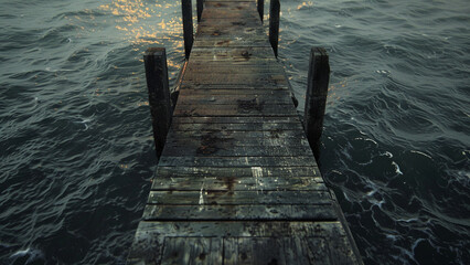 Fototapeta premium realistic high-resolution photo of dock, with detailed background