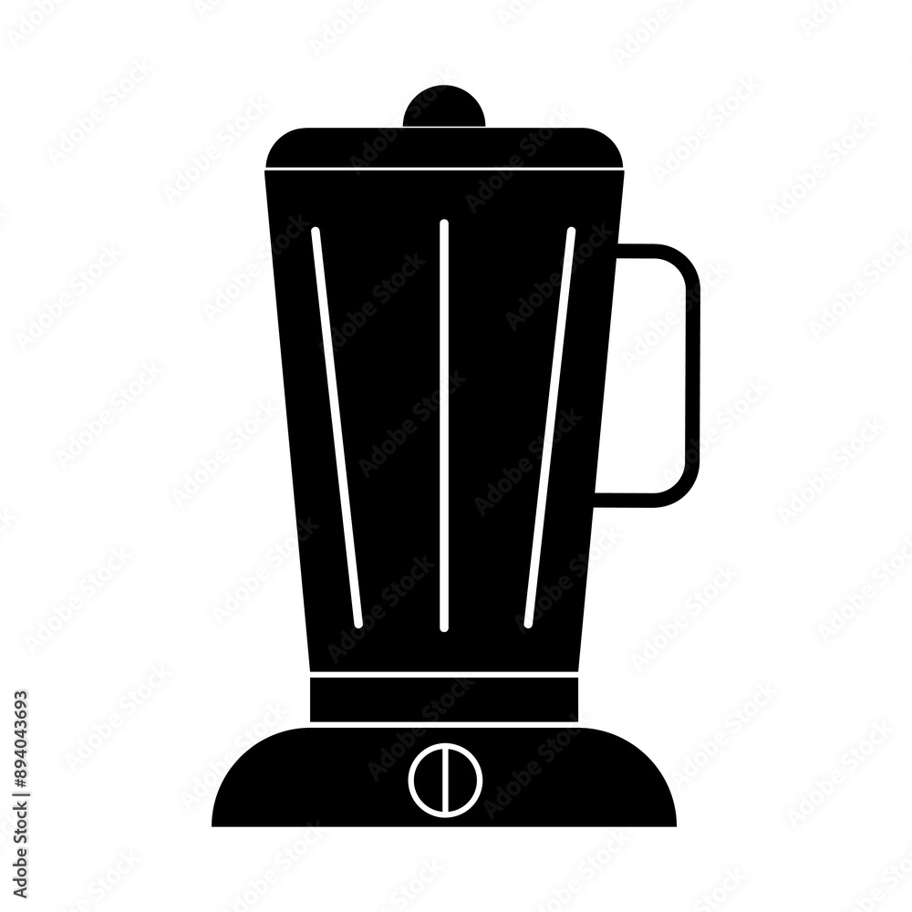 Poster smoothie blender vector icon. simple flat black illustration for web and app on white background..ep