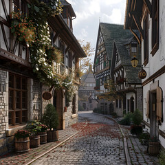 Obraz premium street in the town