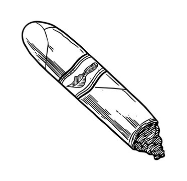 recommend clip art: cigar engraving black and white outline