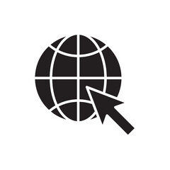 Website icon, isolated. Flat vector black icon on white background..eps