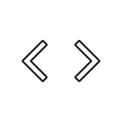 Fototapeta premium Arrow icon, vector flat black linear illustration on white background..eps