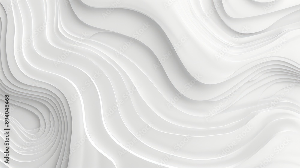 Poster background for design in white hue with texture and abstract line style