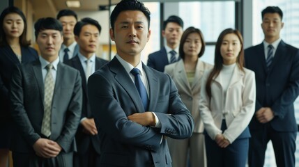 Obraz premium Team of business professionals who have inherited their enterprise, full of enthusiasm and determination to drive it forward in the modern era.