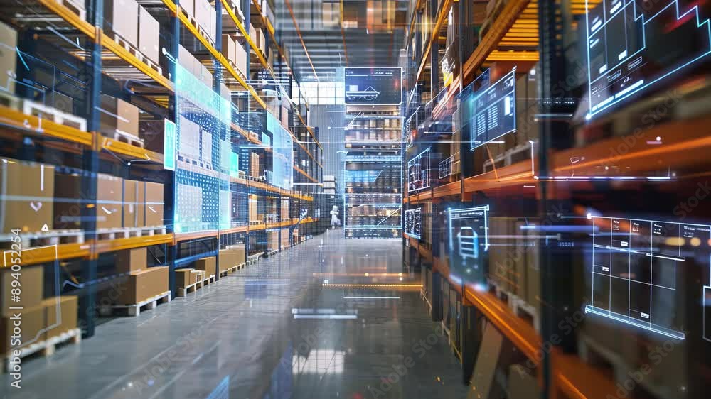 Aufkleber smart warehouse management system using augmented reality technology to identify package picking and