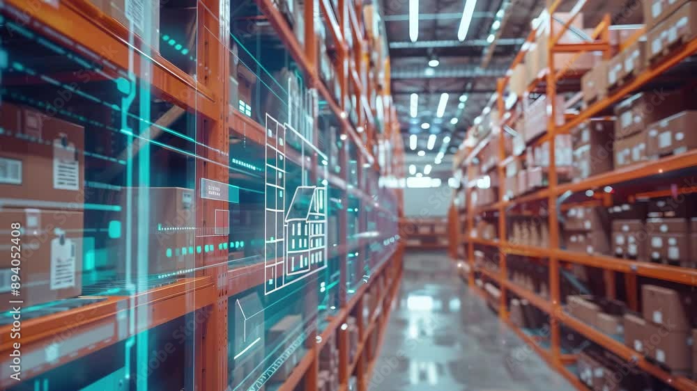 Poster smart warehouse management system using augmented reality technology to identify package picking and