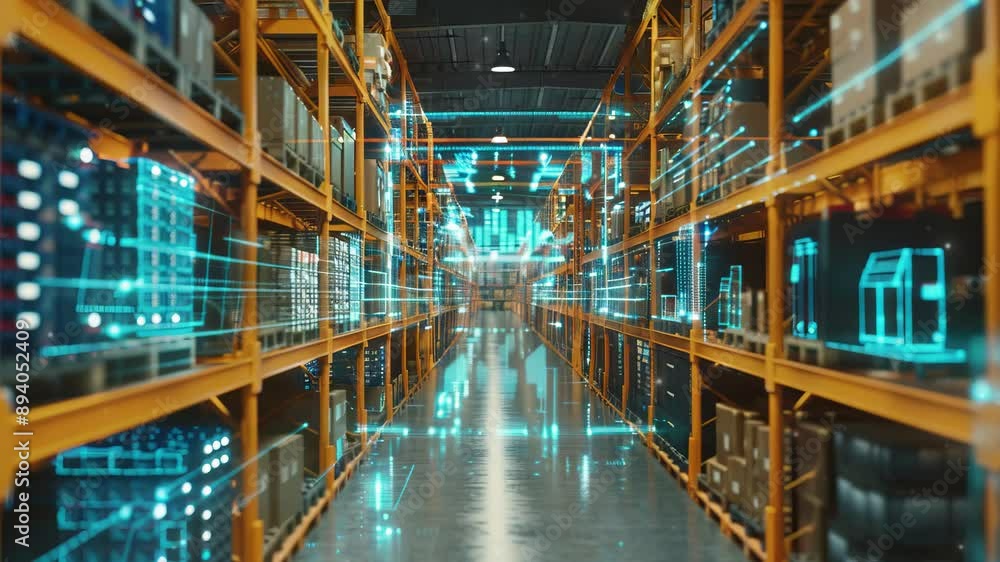 Poster smart warehouse management system using augmented reality technology to identify package picking and