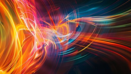 Abstract Colorful Light Streaks