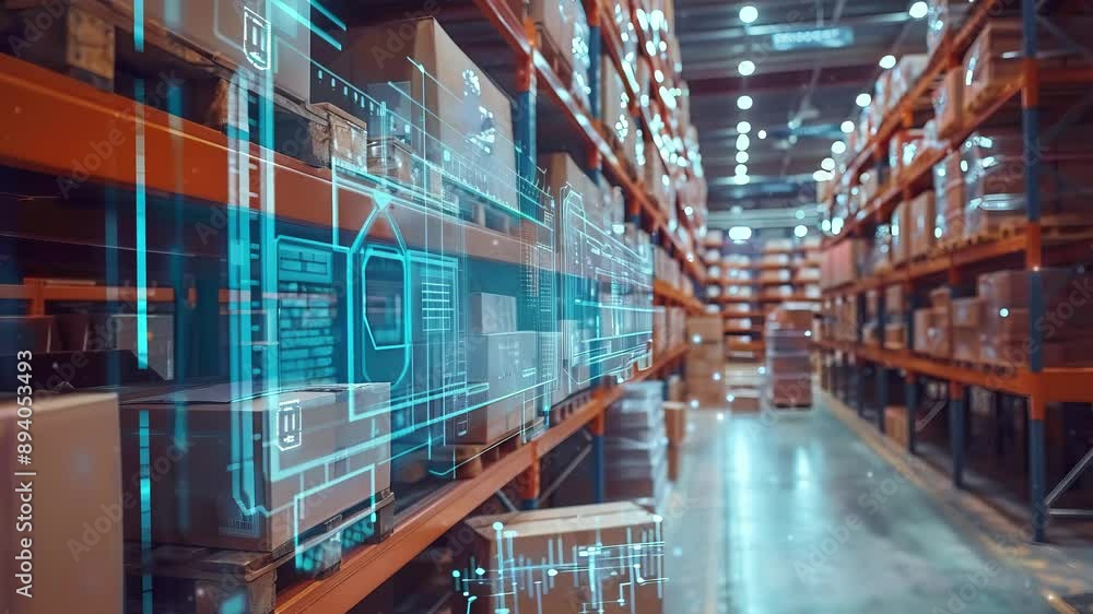 Poster smart warehouse management system using augmented reality technology to identify package picking and
