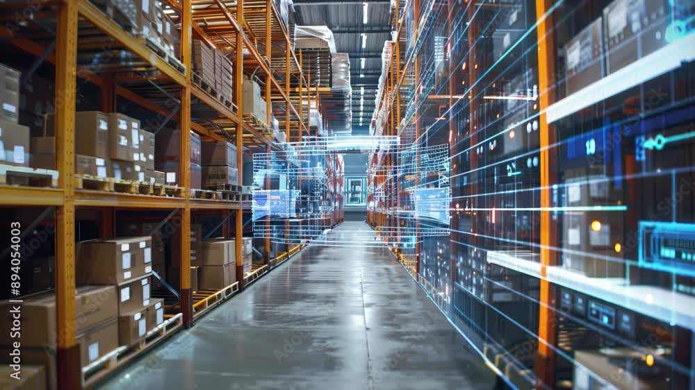 Aufkleber smart warehouse management system using augmented reality technology to identify package picking and