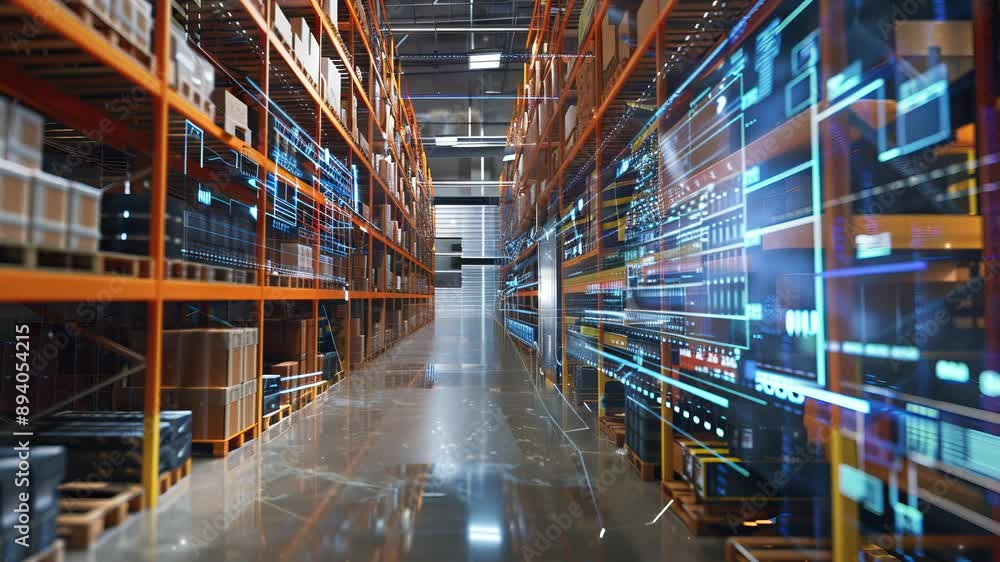 Aufkleber smart warehouse management system using augmented reality technology to identify package picking and