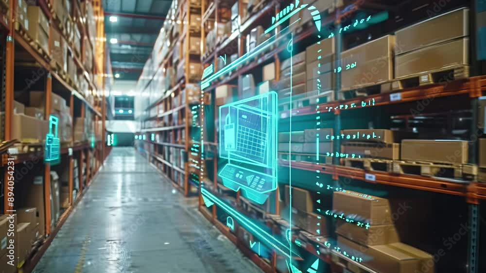 Aufkleber smart warehouse management system using augmented reality technology to identify package picking and