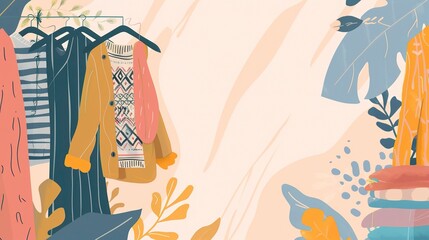 Versatile Clothing Poster Background: Enhancing Fashion Promotion and Brand Display
