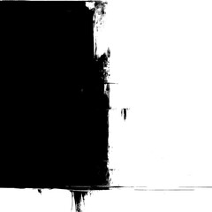 Black Brushstroke Sweeping Across a Pristine White Canvas