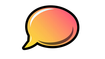 Speech bubble isolated on transparent background