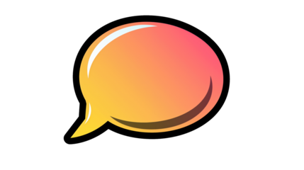 Speech bubble isolated on transparent background