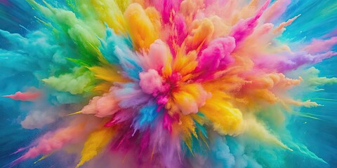 Obraz premium Vibrant pastel color explosion background, fluid, vibrant, colorful, pastel, explosion, abstract, art, design, texture