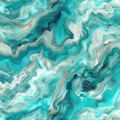 Elegant Mint Green and White Marble Seamless Pattern for Refreshing Modern Designs