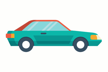 Fototapeta premium Luxury Car Vector Illustration on White Background Cartoons, Clipart And Line Art Design, Luxury car vector illustration on a white background in cartoon, clipart, and line art styles.