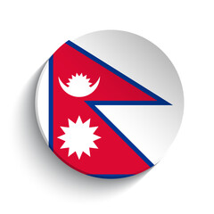 Nepal flag button