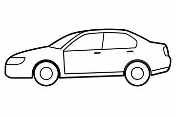 Luxury Car Vector Illustration on White Background Cartoons, Clipart And Line Art Design, Luxury car vector illustration on a white background in cartoon, clipart, and line art styles.