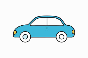 Obraz premium Luxury Car Vector Illustration on White Background Cartoons, Clipart And Line Art Design, Luxury car vector illustration on a white background in cartoon, clipart, and line art styles.
