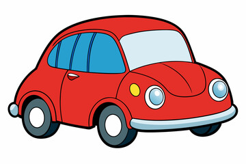 Luxury Car Vector Illustration on White Background Cartoons, Clipart And Line Art Design, Luxury car vector illustration on a white background in cartoon, clipart, and line art styles.