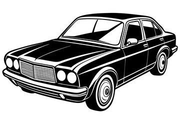 Luxury Car Vector Illustration on White Background Cartoons, Clipart And Line Art Design, Luxury car vector illustration on a white background in cartoon, clipart, and line art styles.