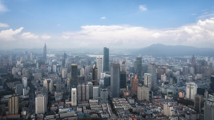 Breathtaking Aerial View of a Modern Urban Cityscape