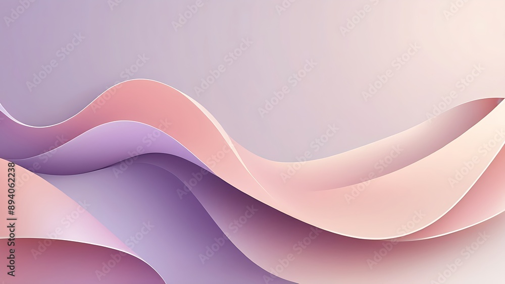 Aufkleber calm and modern wave gradient background with light pink to lavender transition and gentle texture
