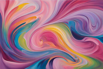 Abstract Swirl of Vibrant Hues