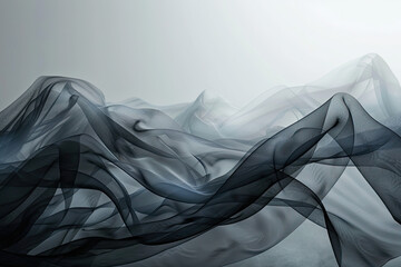 Obraz premium Flowing wave line pattern, graphic resource background illustration, flow geometric lines, color waves, generated ai