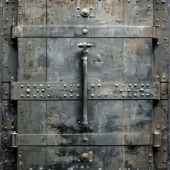 Strong safe door, symbolizing protection and security in banking vaults