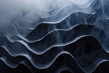 Obraz premium Flowing wave line pattern, graphic resource background illustration, flow geometric lines, color waves, generated ai