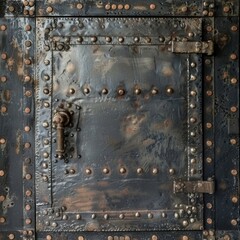Sturdy metallic safe door representing protection and fortification