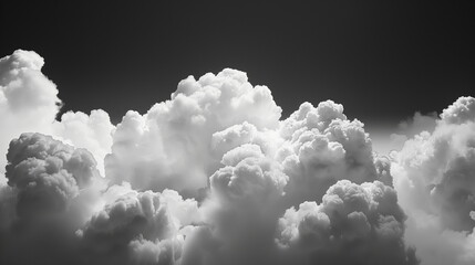 photo of black and white sky cloud background, bnw sky photo, monochrome cloud background