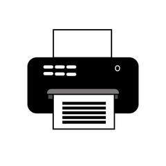 Obraz premium black version an icon or vector illustration of a printer machine