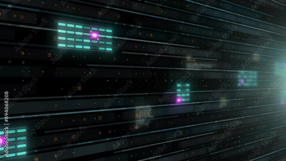 Poster abstract digital cyberspace with data analysis technology digital background.